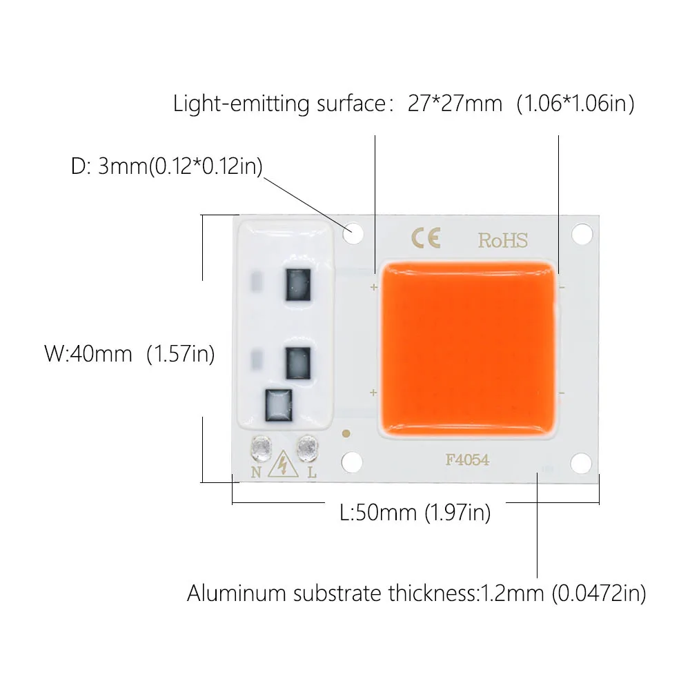 LED COB Grow Chip Phyto Lamp Full Spectrum No Need Driver AC220V 10W 20W 30W Smart IC For Indoor Garden greenhouse Growth Light