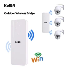 KuWfi Беспроводной маршрутизатор 300 Мбит / с 2.4G Открытый и закрытый маршрутизатор CPE 1-3 км Беспроводной ретранслятор Wi-Fi Wifi Bridge Extender Wifi