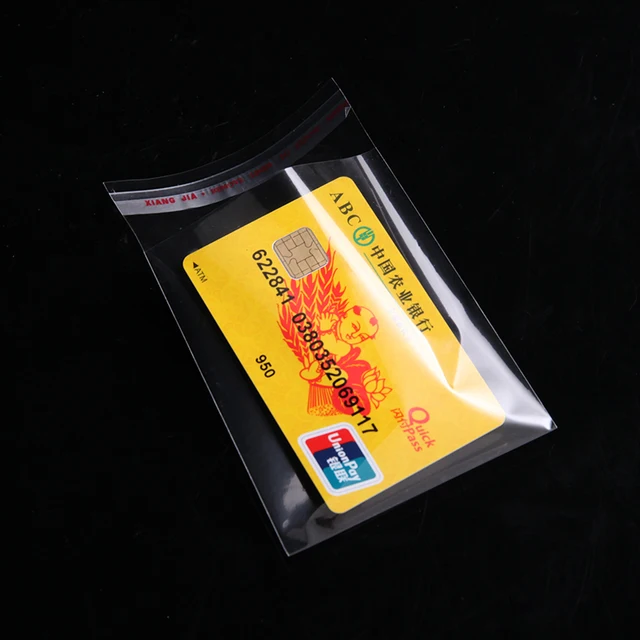 투명 자체 밀봉 작은 폴리 OPP 비닐 봉투, 보석 선물 포장 셀로판 가방