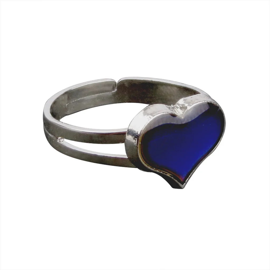 JUCHAO Women Fashion Sweet Little Peach Heart Feeling Warm Mood Color Changing Ring Opening Adjustable Magic Strange Jewelry for opening ring adjustable rings color change ring finger ring