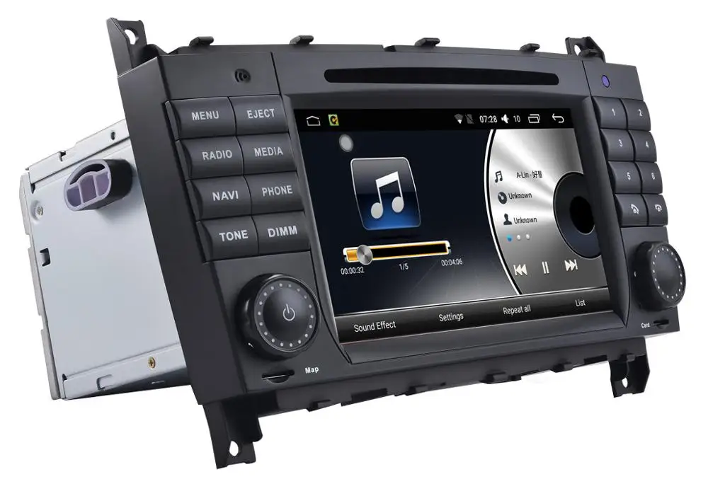 NaweiGe 7 дюймов T30 Android Восьмиядерный 8,1 2+ 32 ГБ Автомобильный dvd для Benz CLK Кабриолет A209 Авторадио gps навигация автомобильный мультимедийный для
