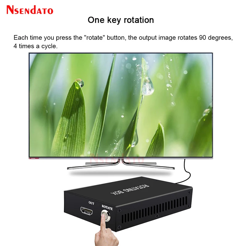 Vertical HD TV Video Rotating Box Processor 1080P 60Hz Vertical Screen Portrait Mode Display 90 180 270 Degree Image Flip Switch