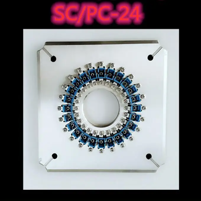 SC UPC-24 Four corner pressurized bare ferrule ferrule fiber grinder 24 Positions grinding disc polisher fixture SC/PC-24