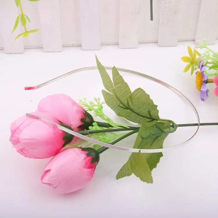 DIY аксессуары для волос Металлические повязки на голову для девушек серебряный цвет заколки для волос необработанные волосы бант Материал для детей 12 штук