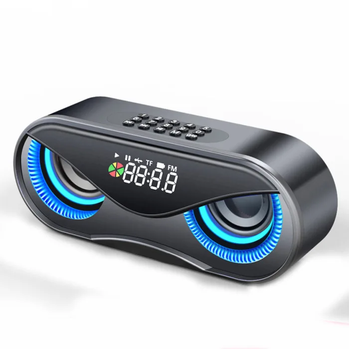 Двойной Динамик Будильник Мини-стереоколонка Сова Bluetooth динамик