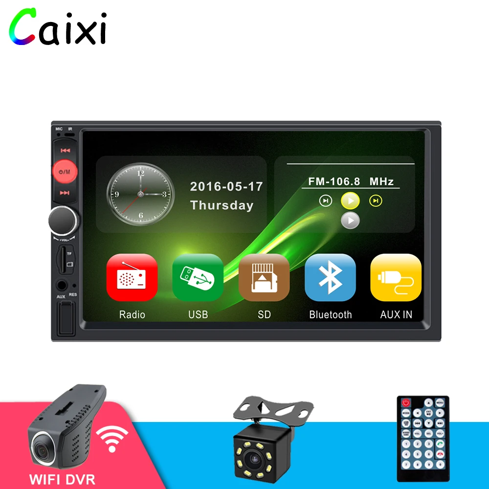 Автомобильный мультимедийный плеер 2 din автомагнитола стерео HD 7 &quotвидео