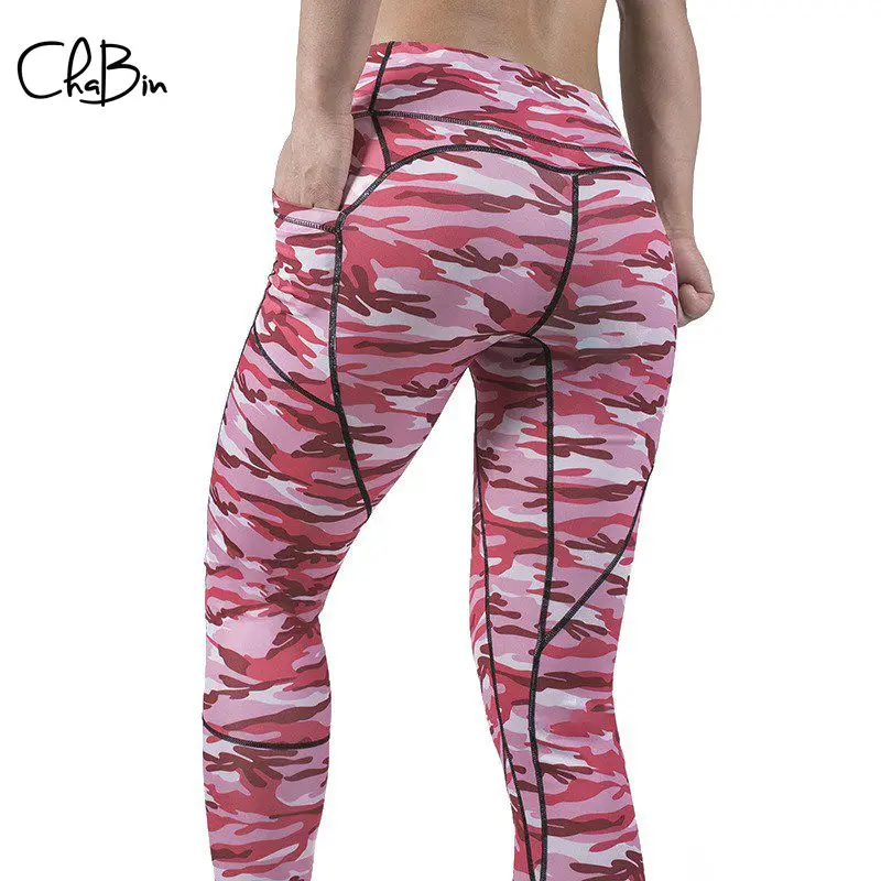

New 2019 Women Hot Yoga Pants Camouflage Sport Leggings Push Up Tights Gym Exercise High Waist Fitness Running Athletic Trousers