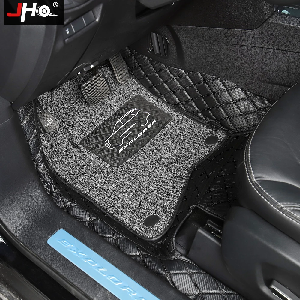 JHO 7 местный автомобильный коврик с проволокой напольный для 2016 2019 Ford Explorer 2018 2017