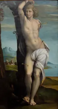 

Artist hand painted oil paiting, Original ，Saint Sebastian martyrdom, on canvas , 100% hand painted,