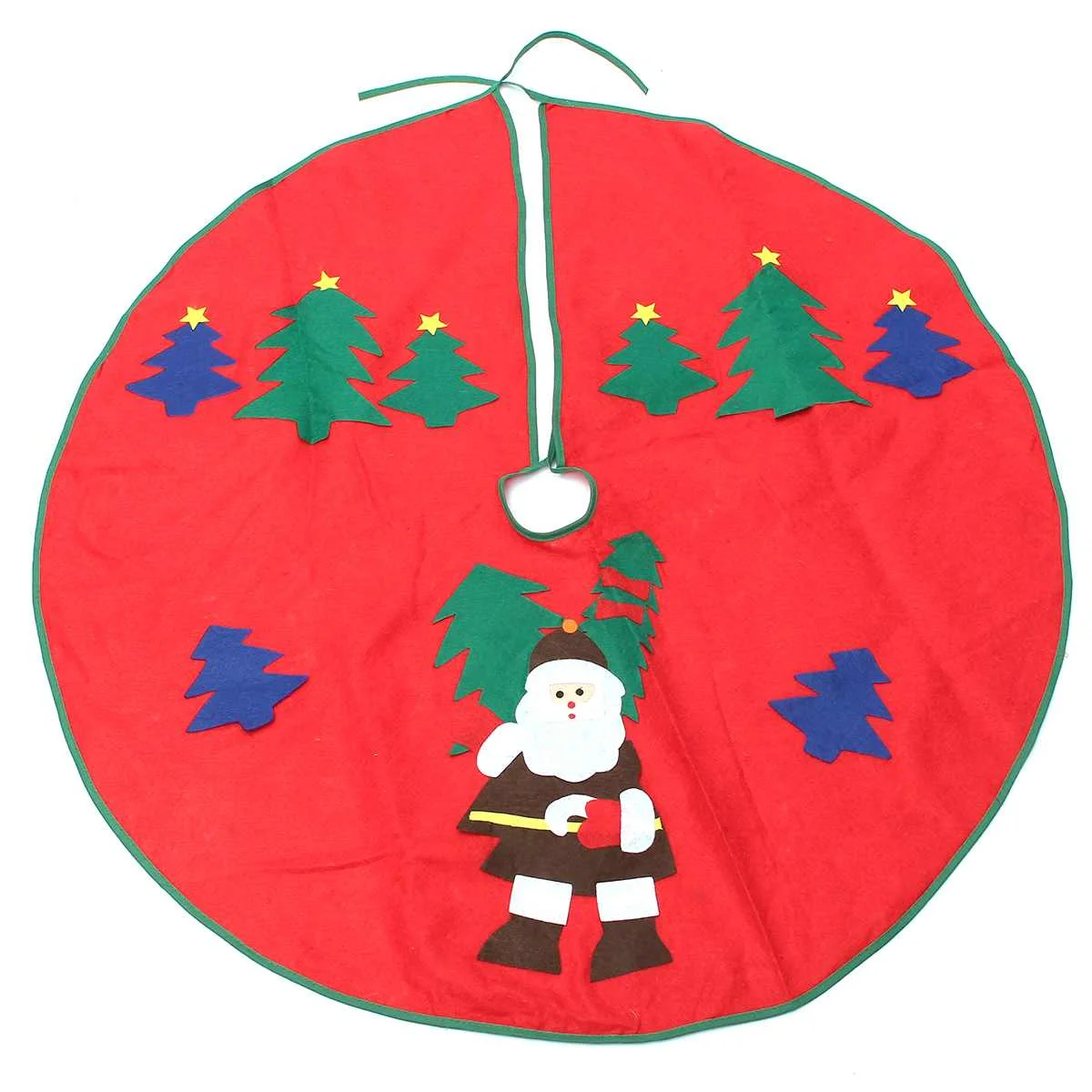 90 см с принтом рождественской елки, юбка, напольный коврик, покрытие, праздничное Рождественское украшение для дома, Елочное украшение - Цвет: Светло-серый