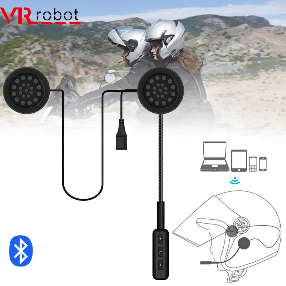 Vrロボットモーターヘルメットヘッドセットbluetooth V5 0オートバイワイヤレスステレオイヤホンスピーカーサポートハンズフリーマイク音声制御 Helmet Headsets Aliexpress