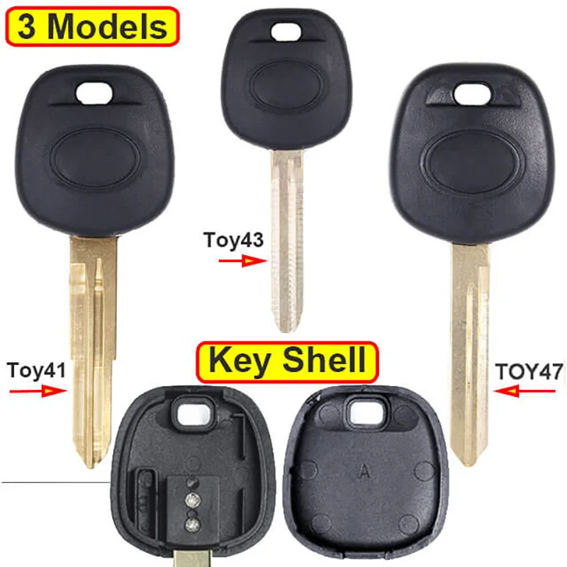 Чехол для ключа транспондера Toyot * a с лезвием необработанным TOY41/ TOY43/ TOY47 без чипа
