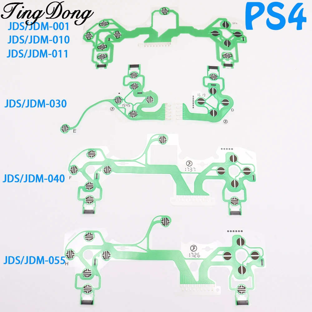 

JDS 001 030 040 050 Replacement Buttons Ribbon Circuit Board for PS4 Dualshock 4 Controller Conductive Film Keypad flex
