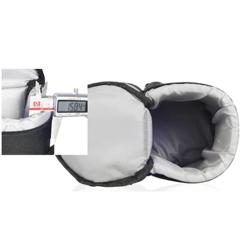 

Nylon Protector Lightweight Shockproof Thread Gluing Two-way Zipper Lens Bag Waterproof Space Saving Multifunction Loop Belt