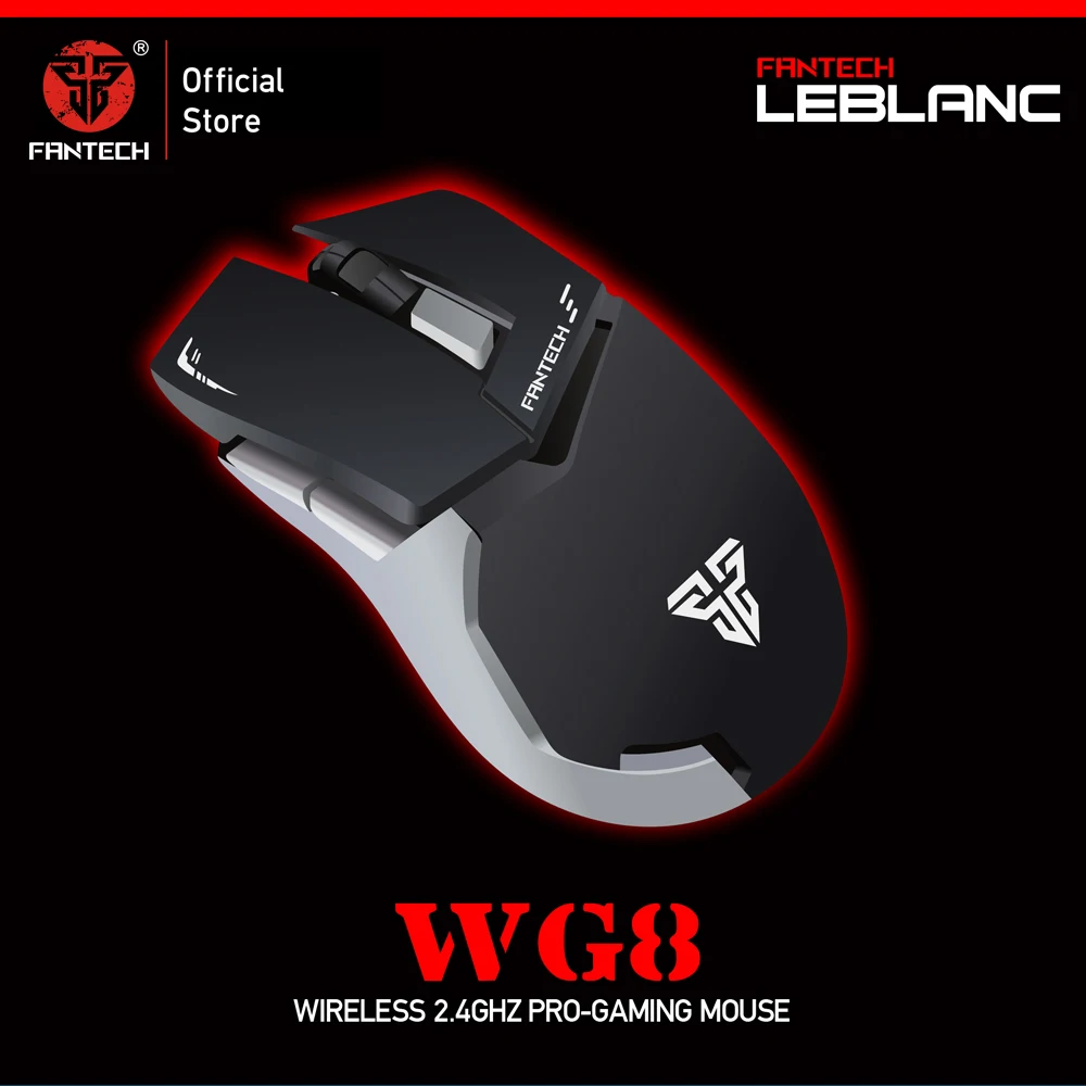 Беспроводная мышь FANTECH WG8 2 4G игровая с 6 кнопками 2000DPI беспроводная приемником USB