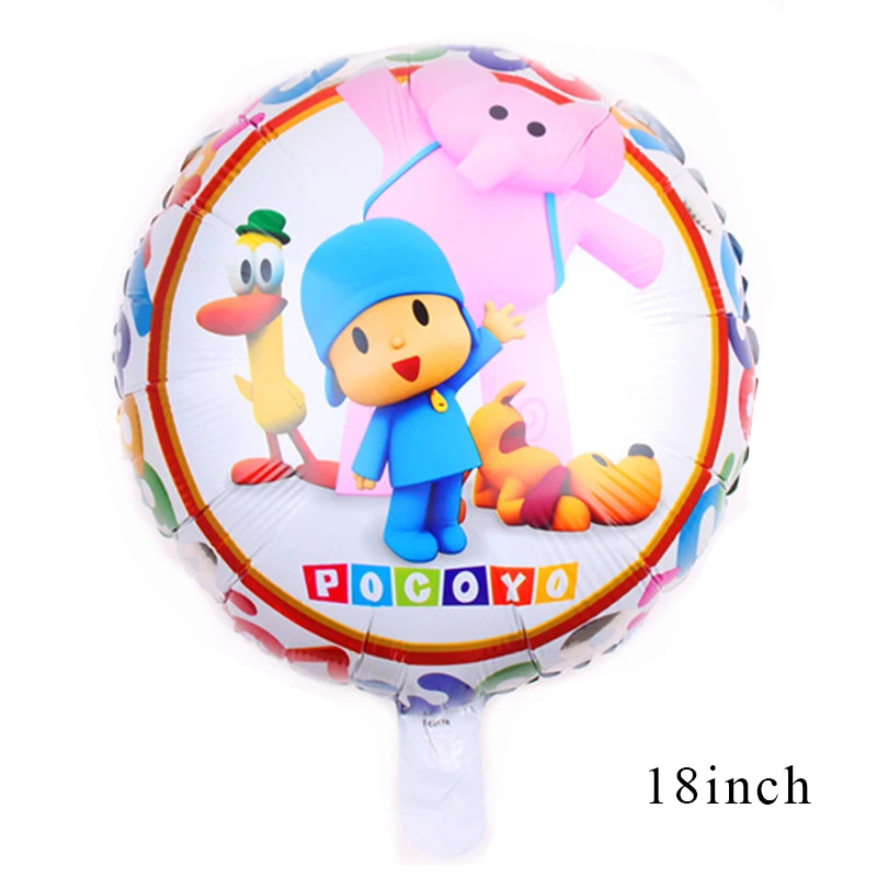 Balloon A x 1 Вечерние столовые приборы для декорации в тематическом стиле, в стиле покойо, Элли, Пато, Лула, бумажный стаканчик, тарелка, салфетки, детский воздушный шар для вечеринки в честь Дня Рождения - Цвет: Balloon A x 1