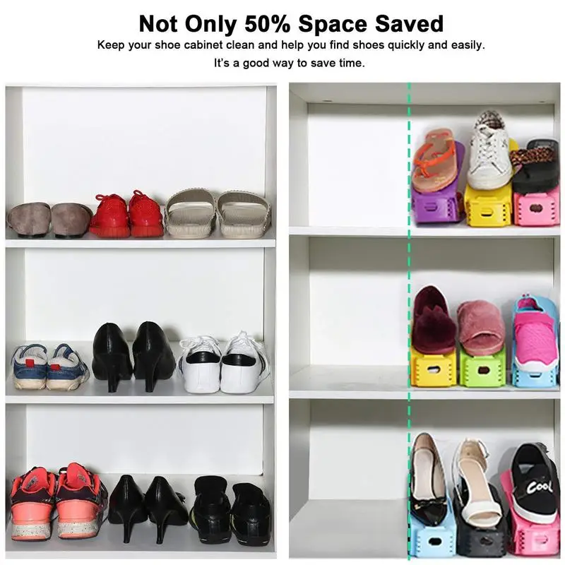 HHO-for stack the shoes Organizer space saving shoes rack Rack koobea(8 shoe rack
