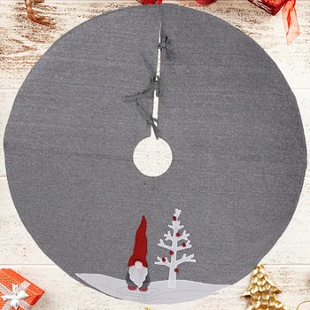 

1Pc 120cm Christmas Tree Bottom Skirt Grey Tree Bottom Apron Carpet Christmas New Year Scene Decoration