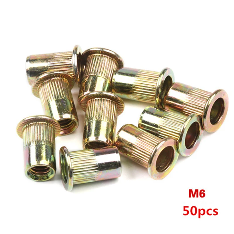 

M3 M4 M5 M6 Rivet Nut Zinc Plated Vertical Stripes Cylindrical Rivets Tool