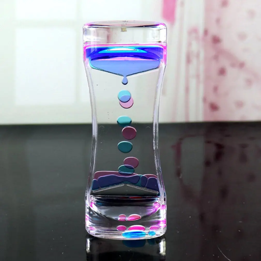 Drip Oil Acrylic Hourglass Toys for Autism Kids