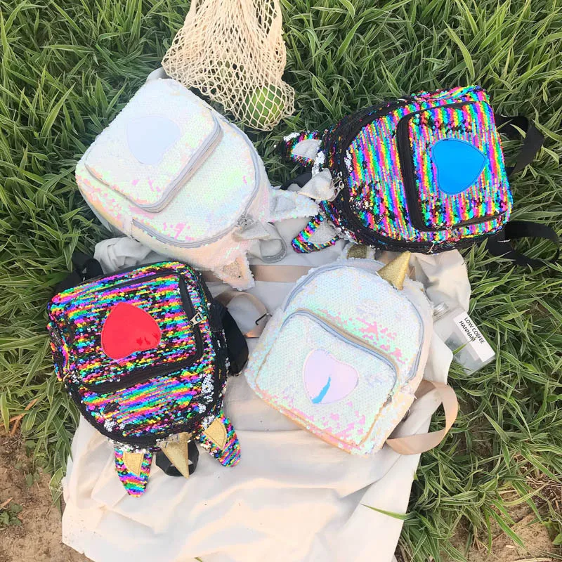 

Korean-style Children 2019 Spring And Summer New Style Backpack Cute Sequin Backpack Fashion Men And Women Children CHILDREN'S S