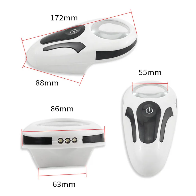 Factory Direct 2019 New Multi Function Desktop Handheld LED Illuminating Magnifier UV Light Touch Induction Flashlight