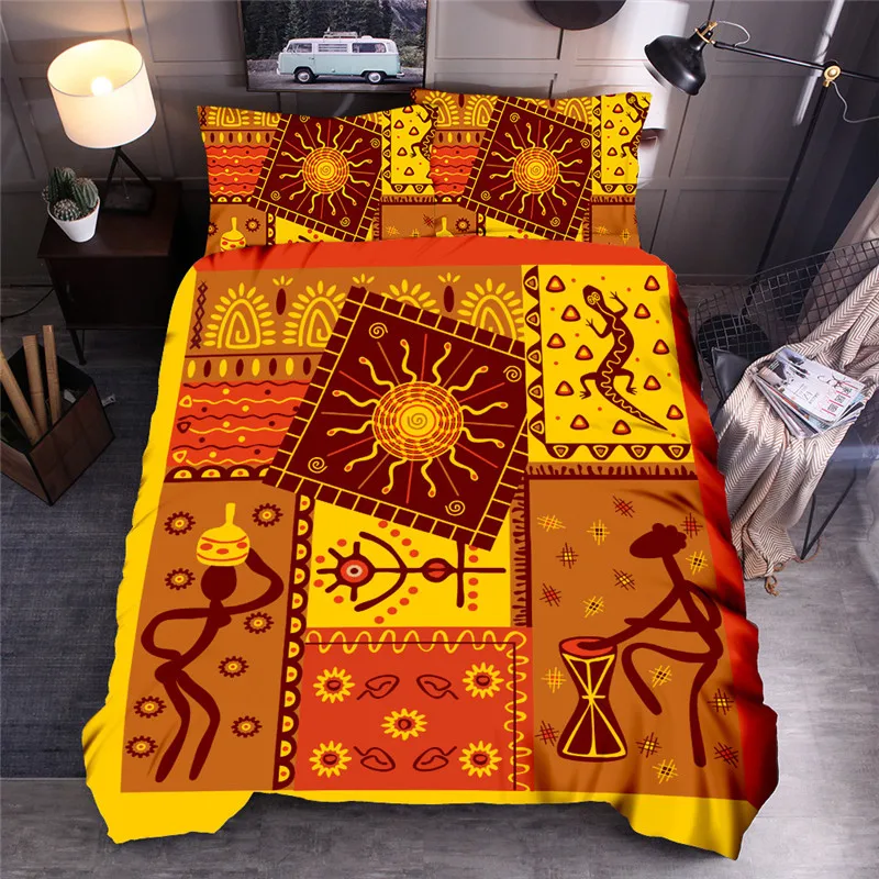 

Africa Style Moon Printed Bedding Set Women Printed Duvet Cover Sets Queen King Quilt Cover Bed Linen