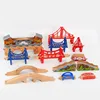 Wooden Train Track Bridge Wooden Railway Set Accessories Racing Tracks Fit For Thomas Educational Toys For Kids 6