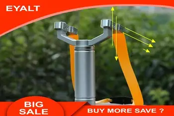

360 Degree Rotating Titanium Alloy Rotating Bowhead Slingshot Fast Pressure Wide Band Precision Catapult Outdoor Tool