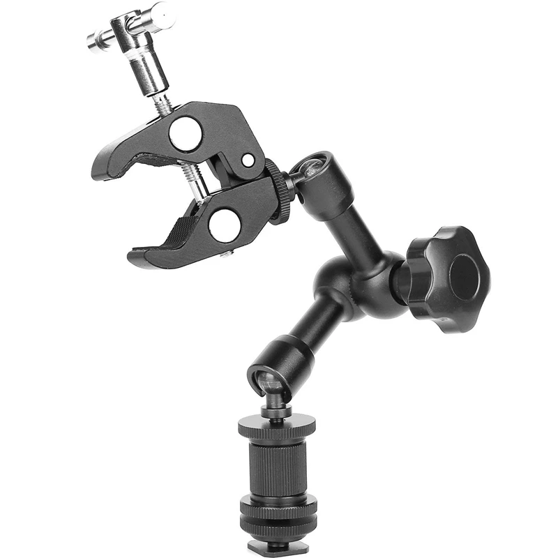 

Magic Arm 7 inch Articulating Friction Arm Super Clamp Adjustable Rod Clamp Pliers Clip With 1/4 inch And 3/8 inch Thread For Ds