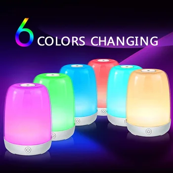

LED Bedside Lamp LED Night Light Touch Sensor 6 Colors Adjustable USB Night Lights for Bedroom Living Room Office Children Gift