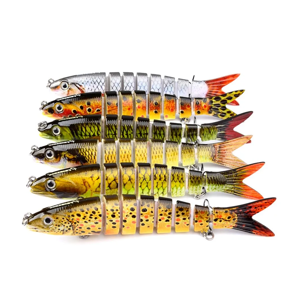

13.3cm 37G Multi Joint fishing Simulation Lure Bait Decoy Sinking Wobblers 8 Segment Hard Artificial Bait For Fishing Tackle