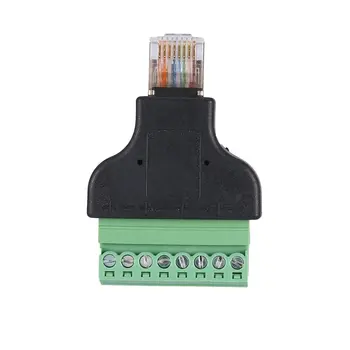 

New 8P8C RJ45 Plug Male to AV Screw Terminal 8P in CCTV Block