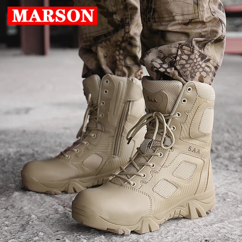 MARSON/мужские военные ботинки Зимние теплые кроссовки мужские тактические