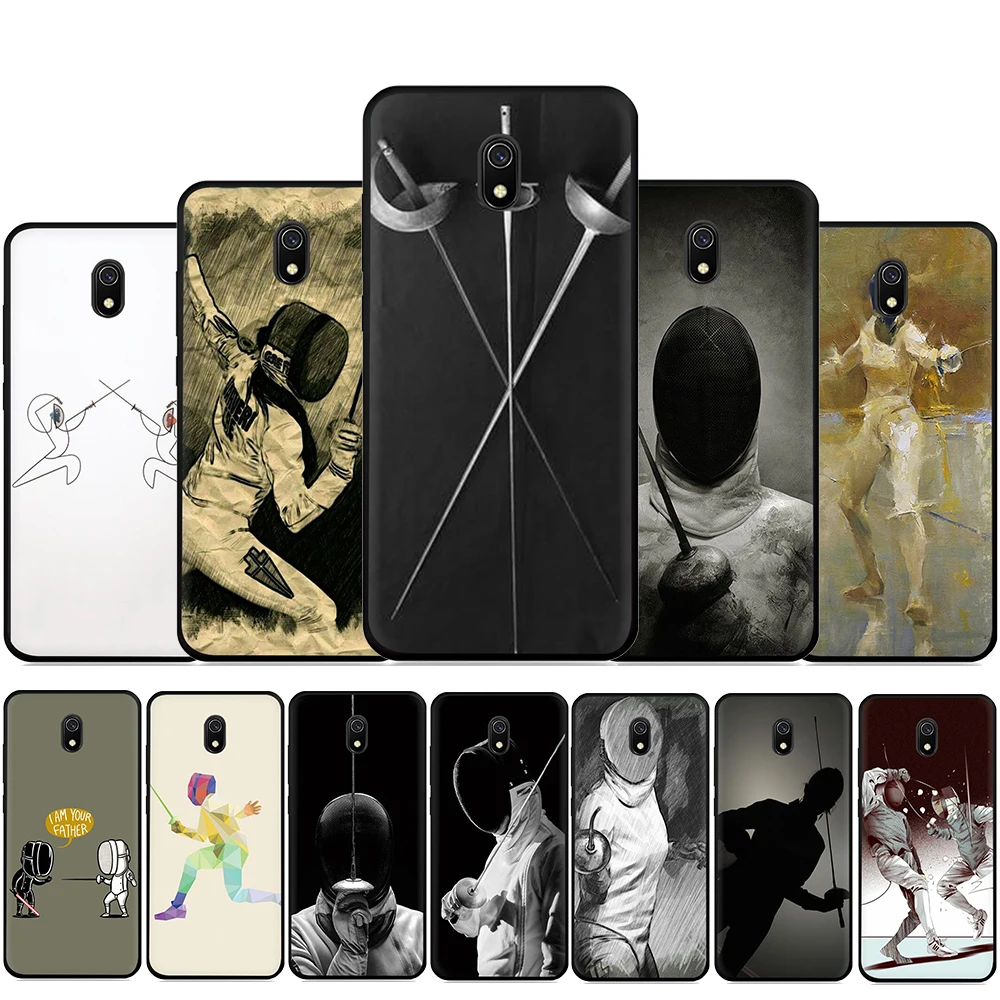 Sport fencing Silicone Phone Case for Redmi 4A 4X 5 Plus 5A 6 6A 7 7A 8A S2 GO K20 Pro K30 Poco X2 | Мобильные телефоны и