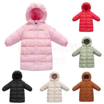

INPEPNOW 2020 7 Color Solid Children's Winter Jacket for Girls Coat Winter Overall for Boy Down & Parka Kids Baby Girls Clothes