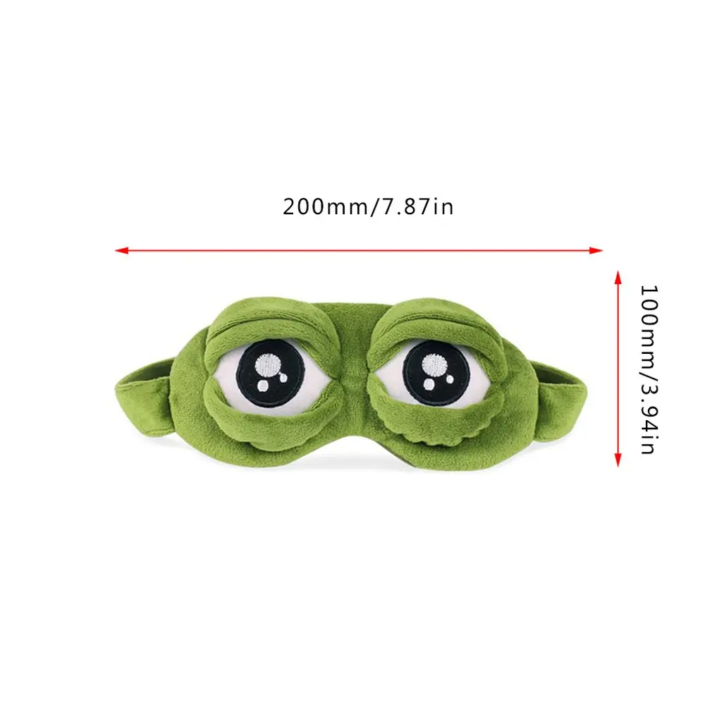 Забавная креативная 3D маска для глаз Pepe The Frog Sad плюшевая сна милый подарок