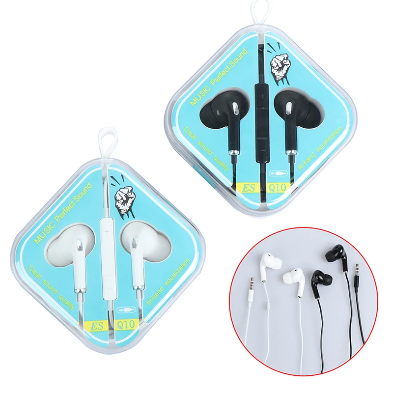 3.5mm In-Ear Wired Earphone StereoHeadphones Sport Headset W/Mic Volume Controls