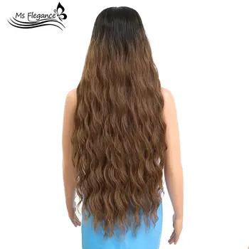 

MS Synthetic Lace Front Wigs Super Long Wavy Wig Middle Part Lace Wigs For Black Women Soft Curly Wig Heat Resistant Hair