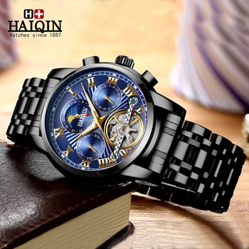 

HAIQIN Automatic Watch Men Mechanical Wristwatches Brand Luxury Men's Watches Waterproof Military Sport Clocks Relogio Masculino