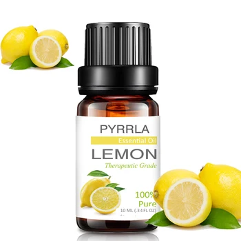 

Pyrrla 10ml Lemon Pure Essential Oils For Aromatherapy Humidifier Purifying Air Orange Ginger Myrrh Massage Relax Essential Oil