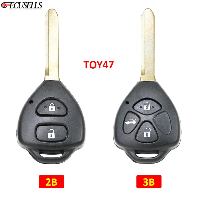 2/3 Button New Replacement Remote Key Shell Case Smart Car Key Housing