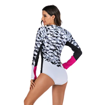 

Swimwear Women Long Sleeve Swimsuit Rashguard Swimming Suit For Women Rash Guard Swimsuit Maillot De Bain Fille Surfing Windsurf