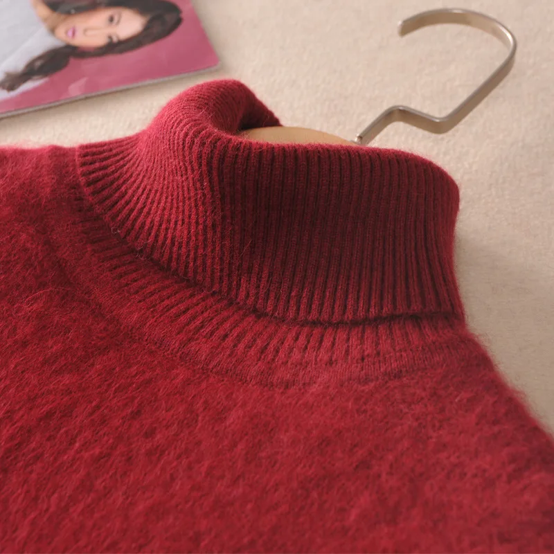Women's loose Pullover plus velvet autumn and winter new plus thick knitted bottom sweater