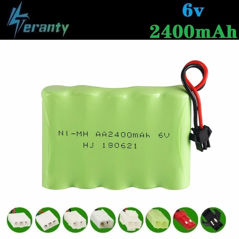 2400mah 6v перезаряжаемая батарея для радиоуправляемых игрушек, автомобилей, танков, радиоуправляемых роботов, пистолетов, радиоуправляемых лодок, NiMH батарея AA 6v 2400 mah, батареи в упаковке 10 шт