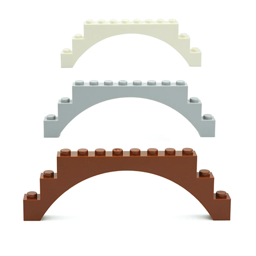 Assembles Particles Moc Brick Arch 1x12x3 Top With Reinforced Underside Bridge 6108 14707 18838 DIY Enlighten Building Blocks