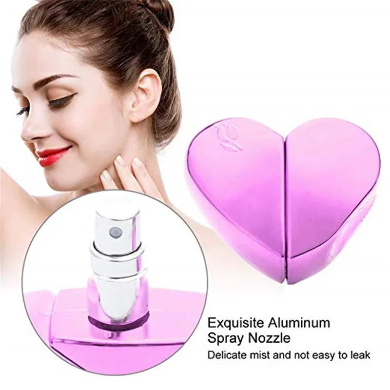 

25ML Perfume Atomiser Bottle Heart Shape Empty Storage Bottle Refillable Spray Bottle Perfume Cosmetics Container Jar For Travel