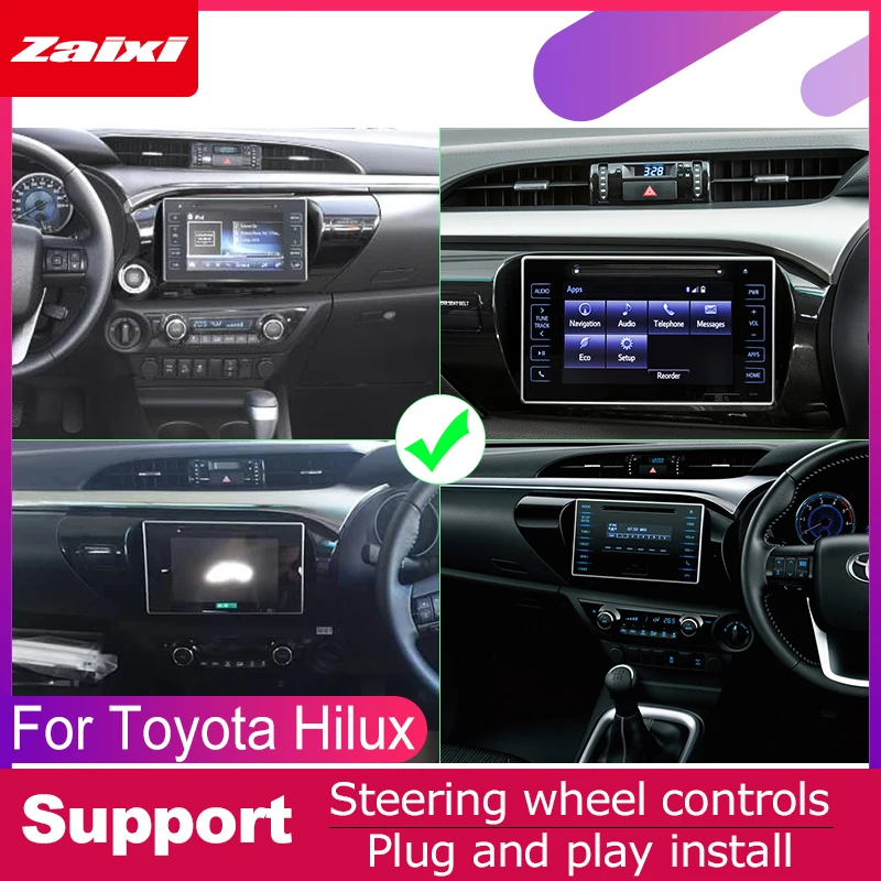 Android автомобильный gps мультимедийный плеер для Toyota Hilux 2016 2017 навигатор Радио Видео