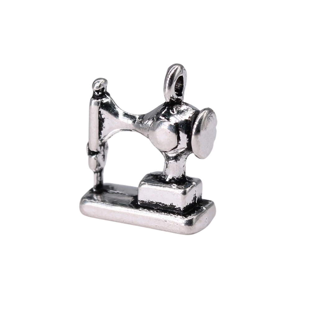 WYSIWYG 4pcs 15x12mm Sewing Machine Charm For Jewelry Making Antique