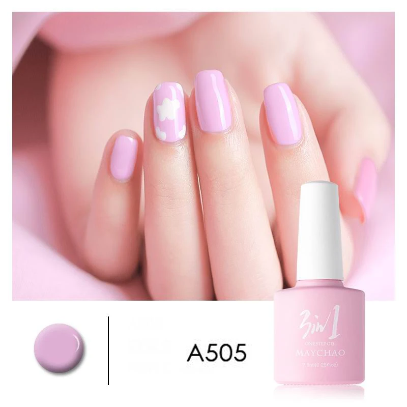 A505 MAYCHAO 36colors 3 in 1 Gel Nail Polish UV LED Gel Varnish Soak Off Nail Lacquer For Autumn Winter Long-lasting - Цвет: A505